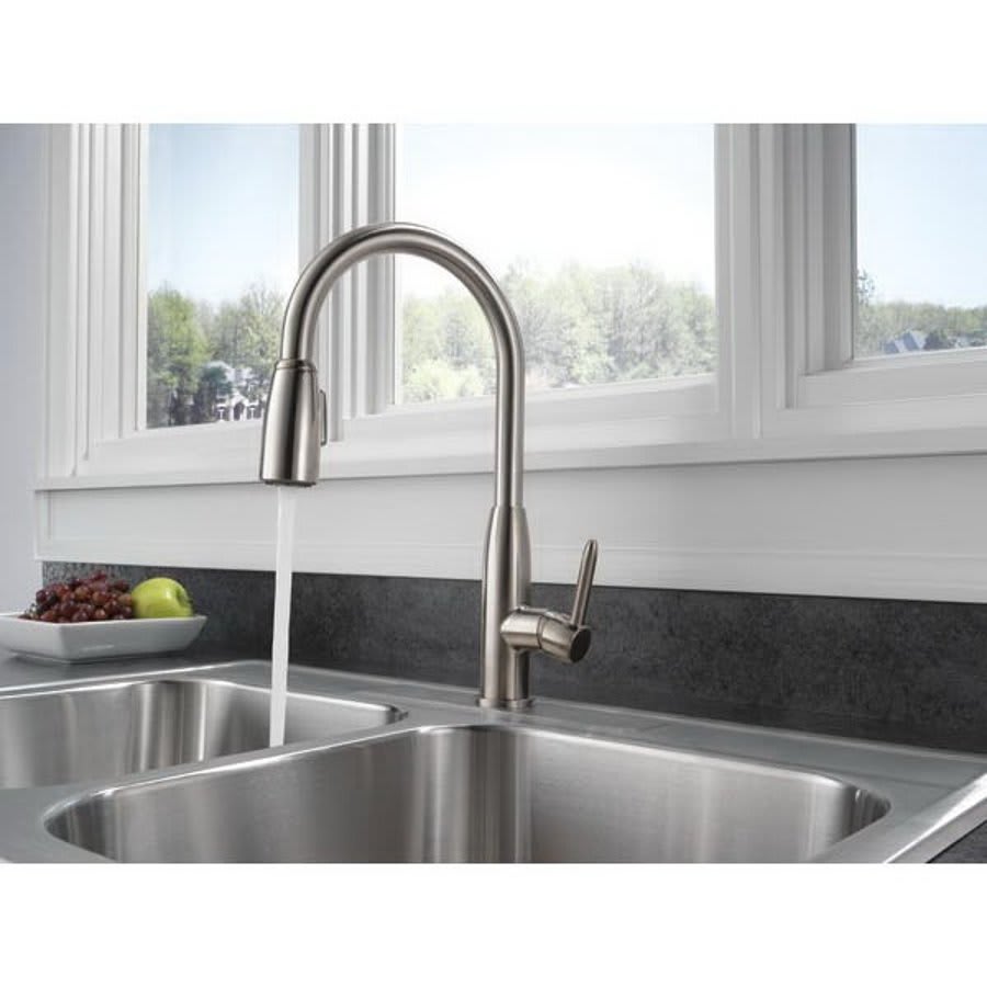 Kitchen Faucet, Deck Mount, ADA, 1 Lever Handle, 1 or 3-Hole, Stainless