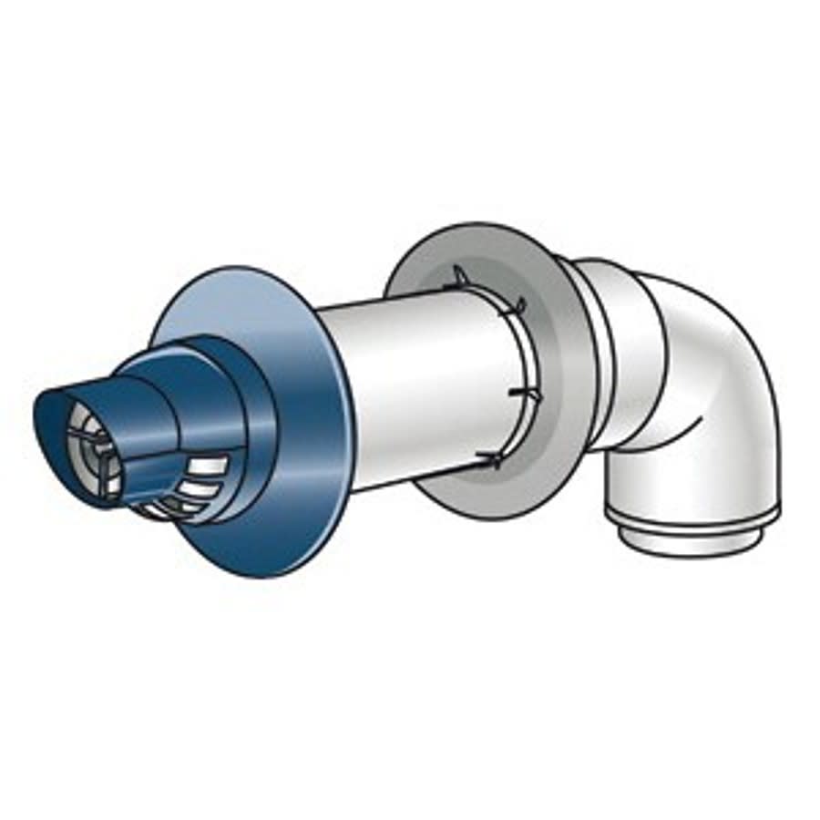 21 in, Non Condensing Horizontal Vent Termination, 3x5 Concentric Kit with elbow and wall plates