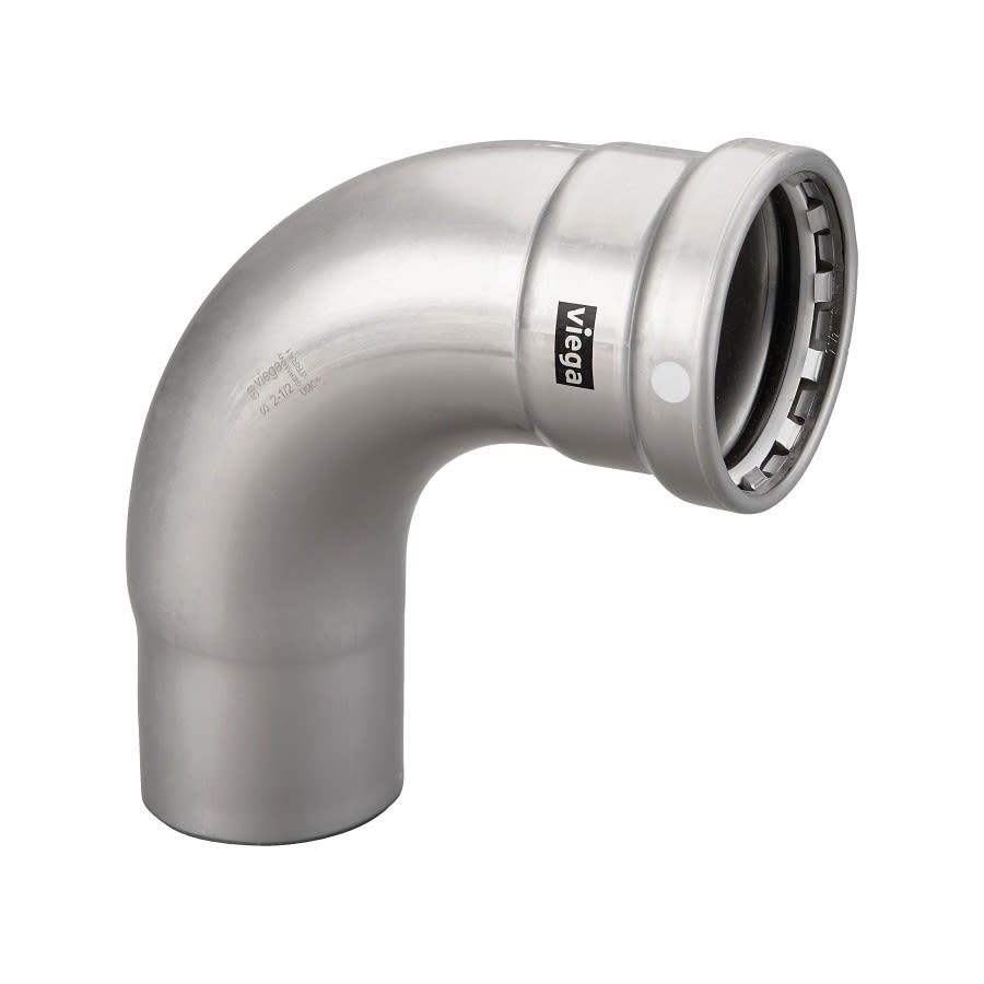 Carbon Steel Street 90 deg Elbow, 2-1/2 in, Fitting x Press, Import