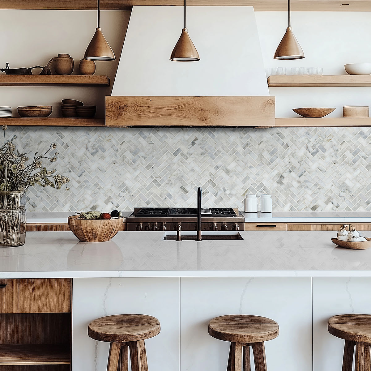 Calacatta Cressa Herringbone Honed