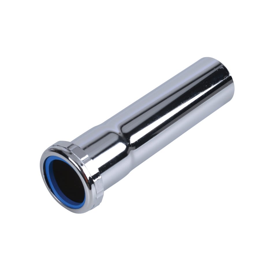 Tubular Extension, 1-1/2 in, Tube x Slip Joint, 20 ga, Chrome