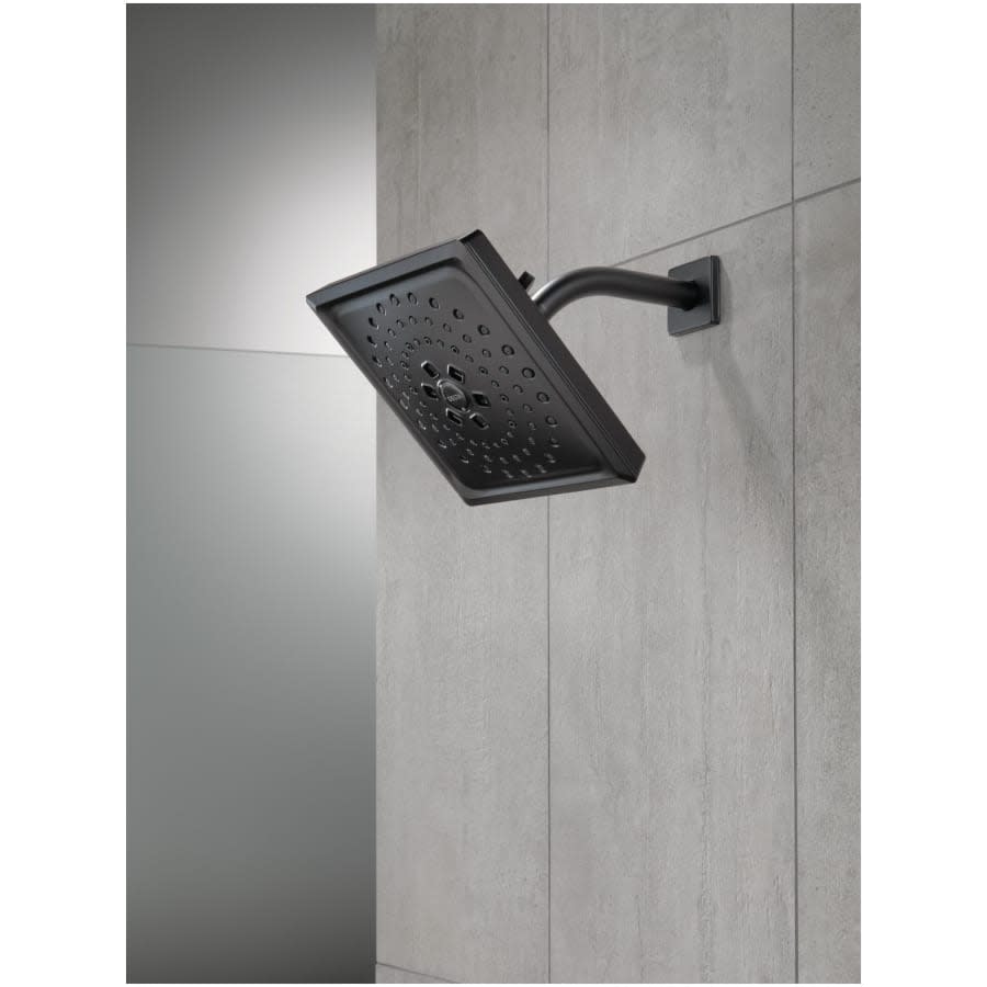 Universal Showering 7-5/8" Square 1.75 GPM Shower Head Full Spray Pattern with Touch Clean and H2Okinetic Technology