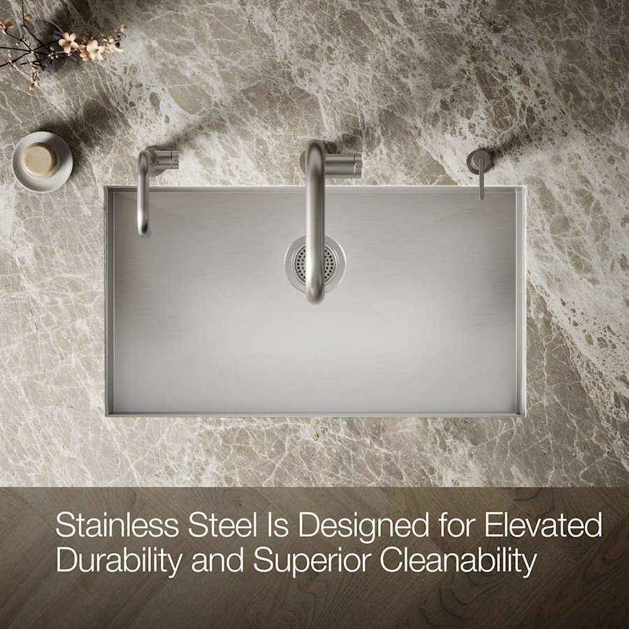 Vault Stainless Steel 32" Undermount Single Bowl Kitchen Sink