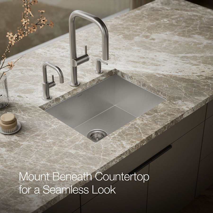 Vault 24" Undermount Single Basin Stainless Steel Kitchen Sink with SilentShield Technology