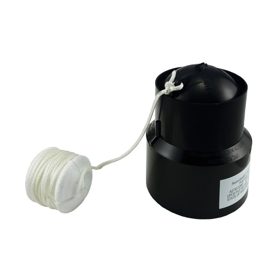 HubSett™ Horizontal Test Coupling, For Use With PVC/ABS Pipe, 3 in Hub x Spigot, ABS