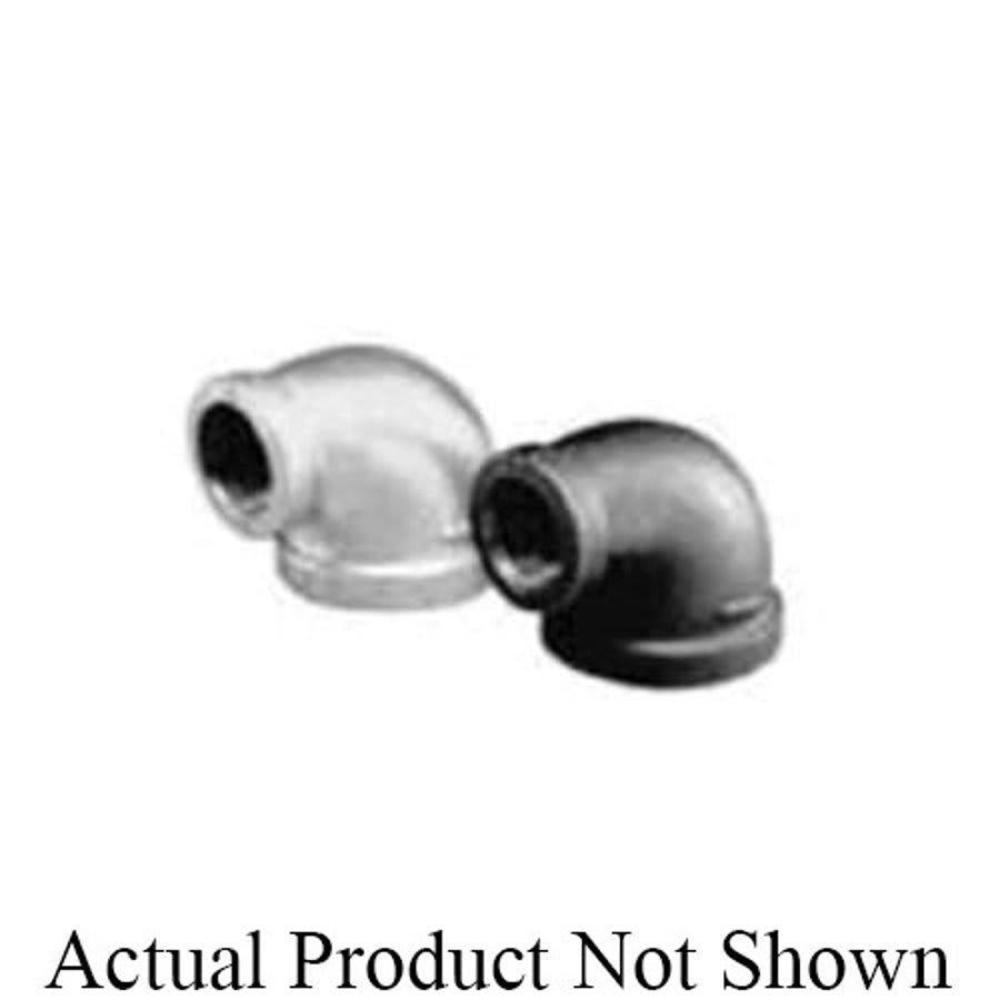 90 deg Elbow, 2 x 1 in, FNPT, 150 lb, Malleable Iron, Black