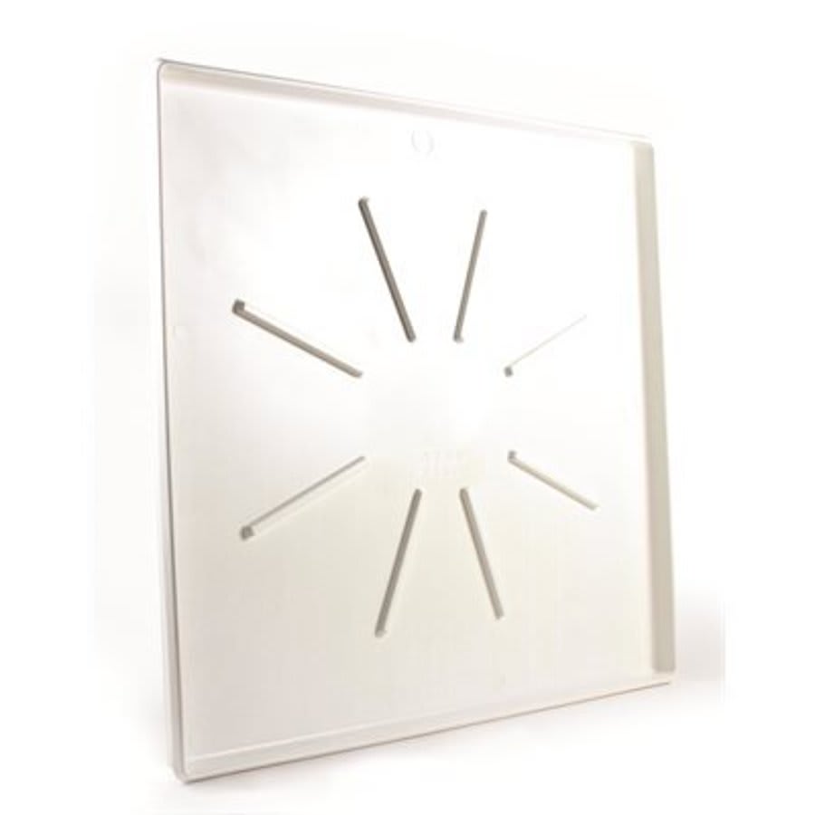 Low Profile Washing Machine Drain Pan, Polypropylene, Matte White
