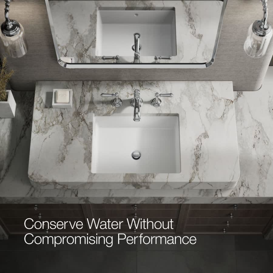 Artifacts 1.2 GPM Widespread Bathroom Faucet with Clicker Drain Assembly - Less Handles