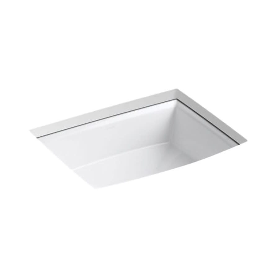 Archer® Under Mount Lavatory Sink, ADA, 19-7/8 x 15-5/16 x 7-1/2 in, Vitreous China, White