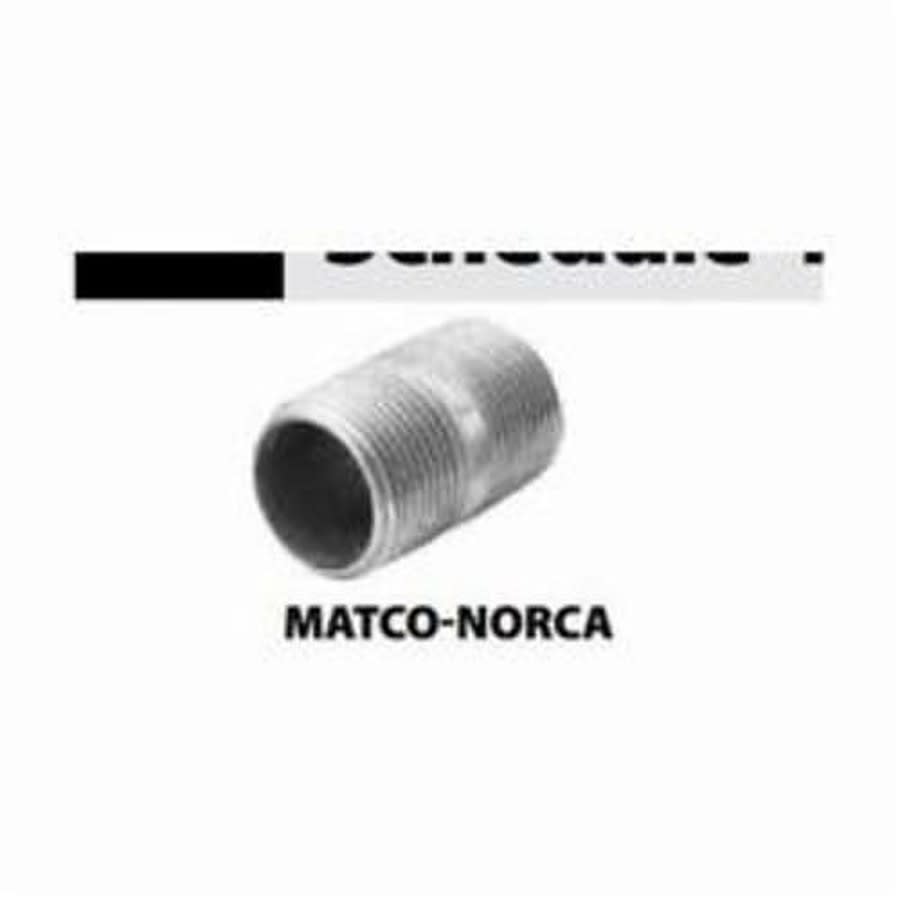 Nipple, 1-1/4 in, 6 in L, MNPT, Steel, Galvanized, SCH 40/STD