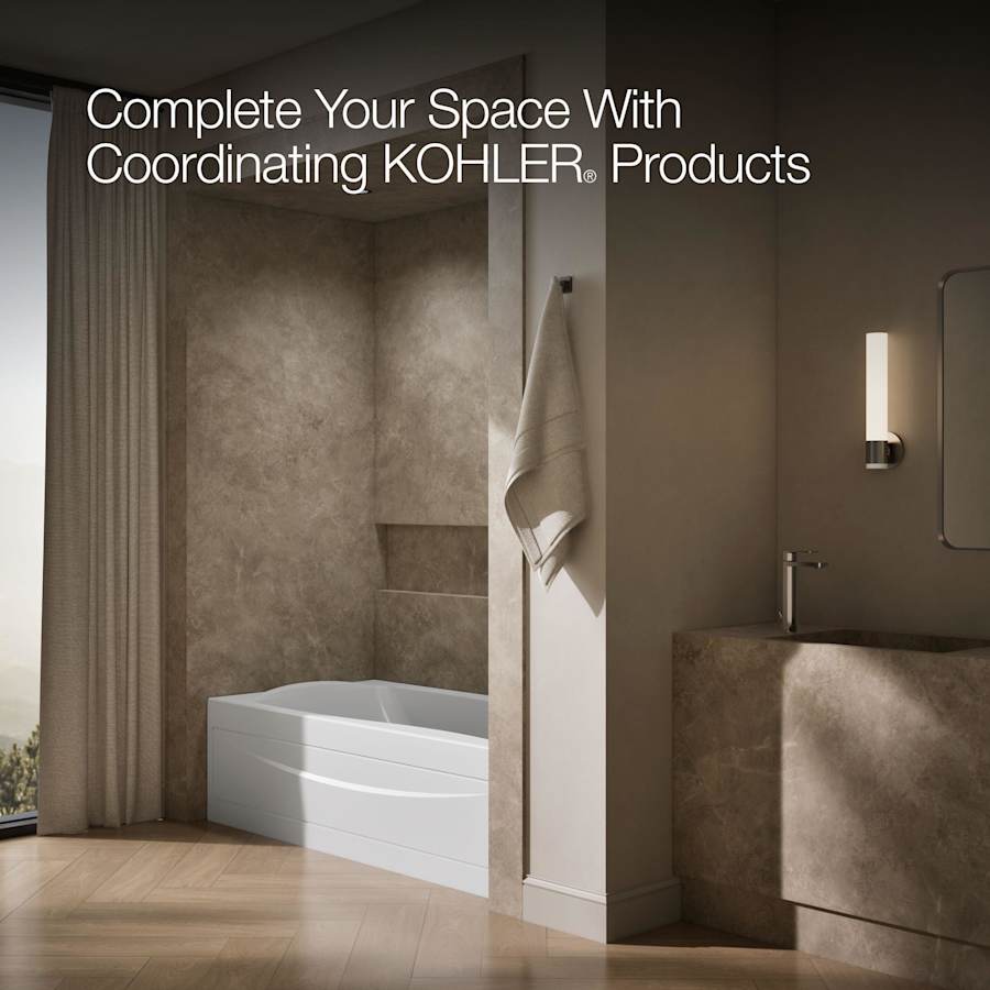 Mariposa 6 Foot Three Wall Alcove Soaking Tub with Right Hand Drain