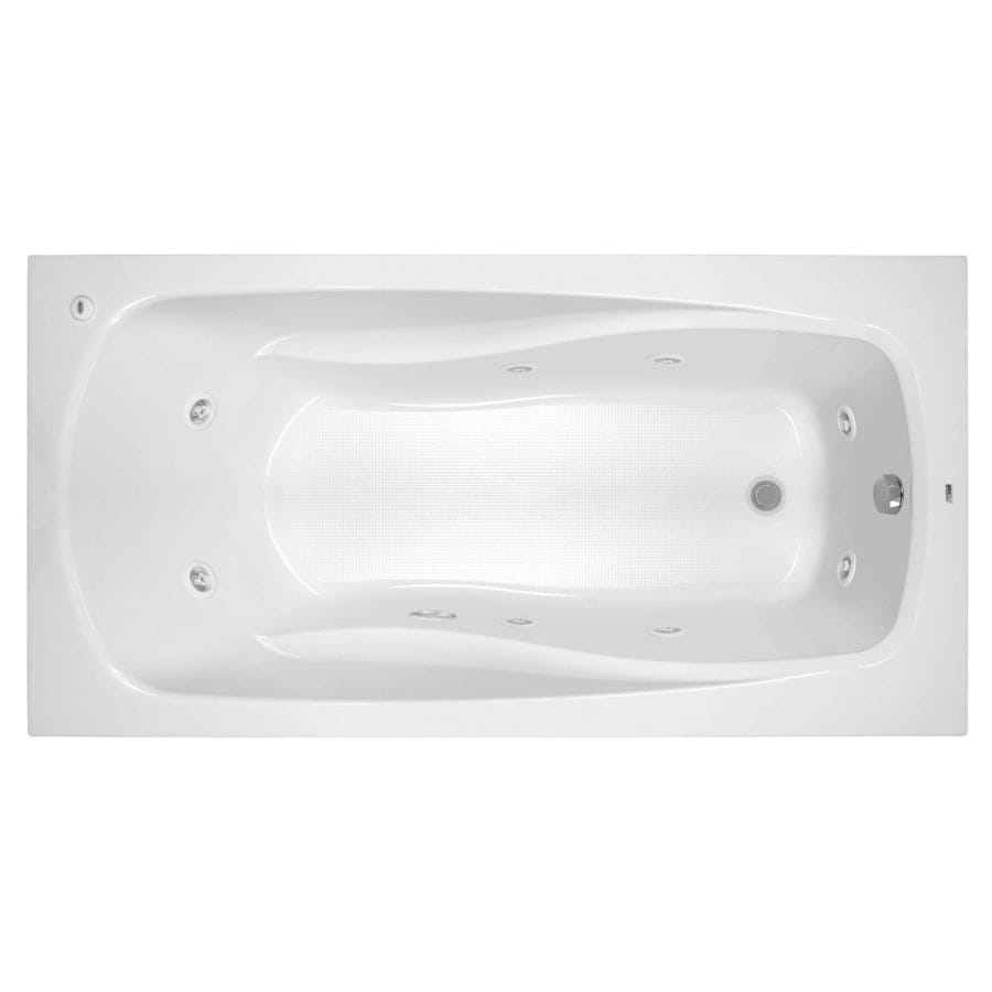 Lansford 72" x 36" Whirlpool Bathtub with 8 Hydro Jets and EasyCare Acrylic - Drop In or Alcove Installation
