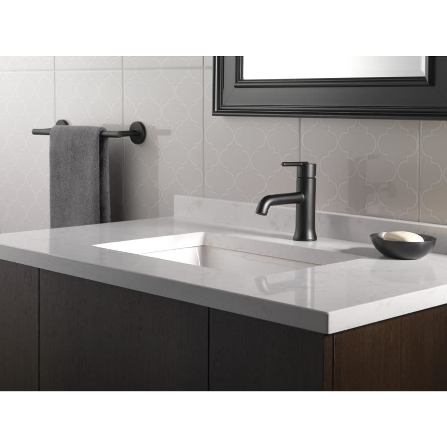Trinsic Single Hole Bathroom Faucet with Optional Base Plate - Less Drain Assembly