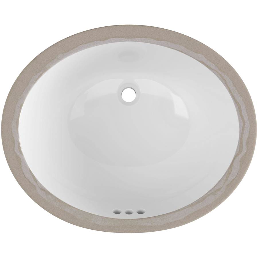 Comstock 17" Oval Vitreous China Undermount Bathroom Sink with Overflow
