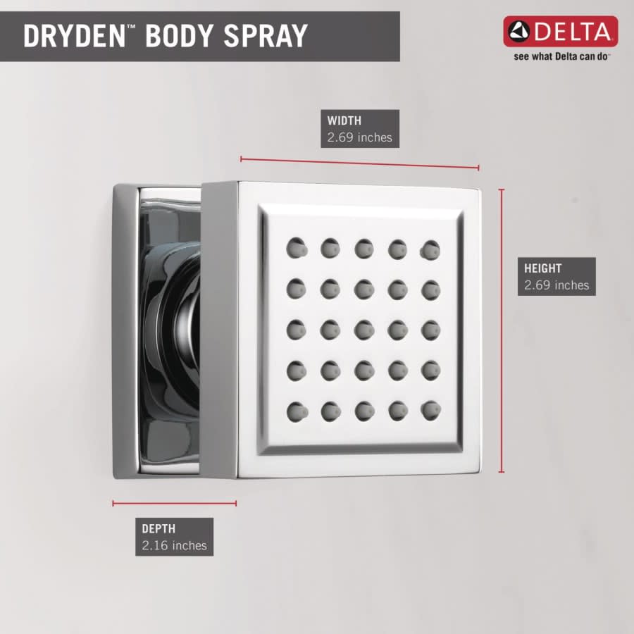 Single Function 1.75 GPM Square Brass Body Spray