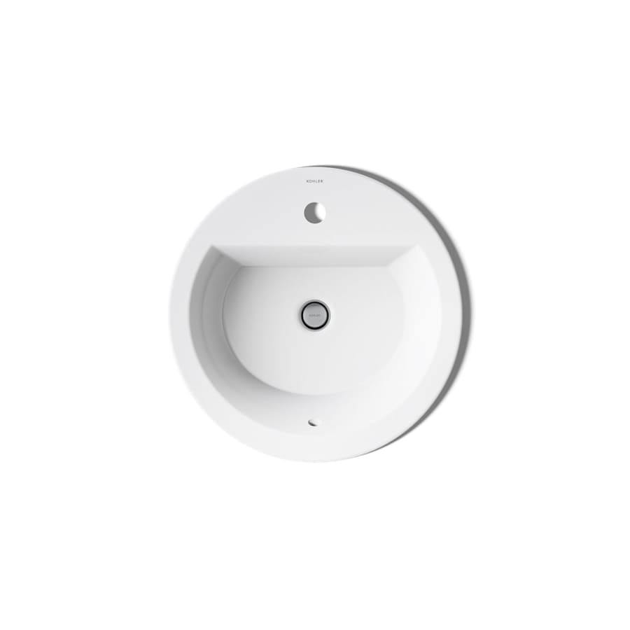 Bryant 18-7/8" Circular Vitreous China Drop In Bathroom Sink with Overflow and Single Faucet Hole