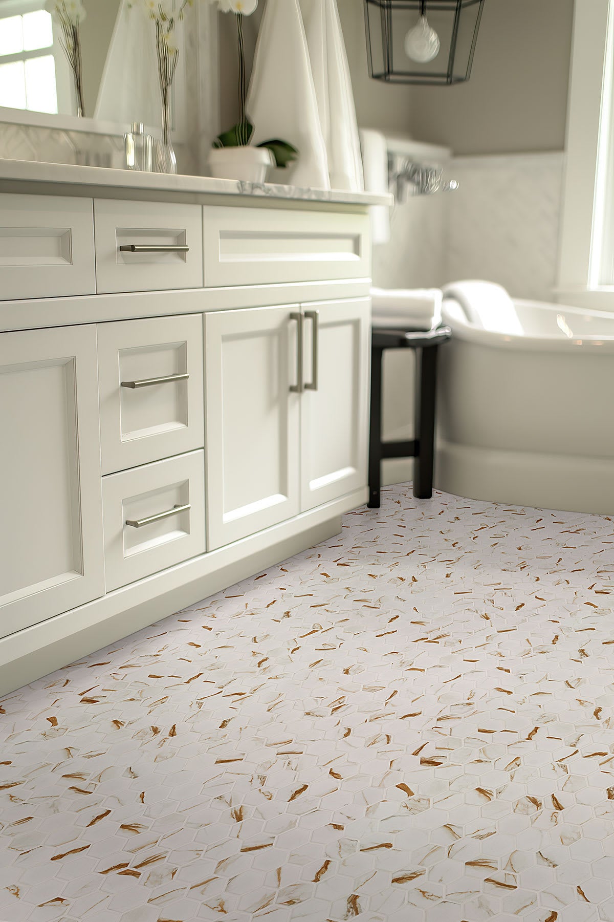 Calacatta Gold Matte 2" Hexagon
