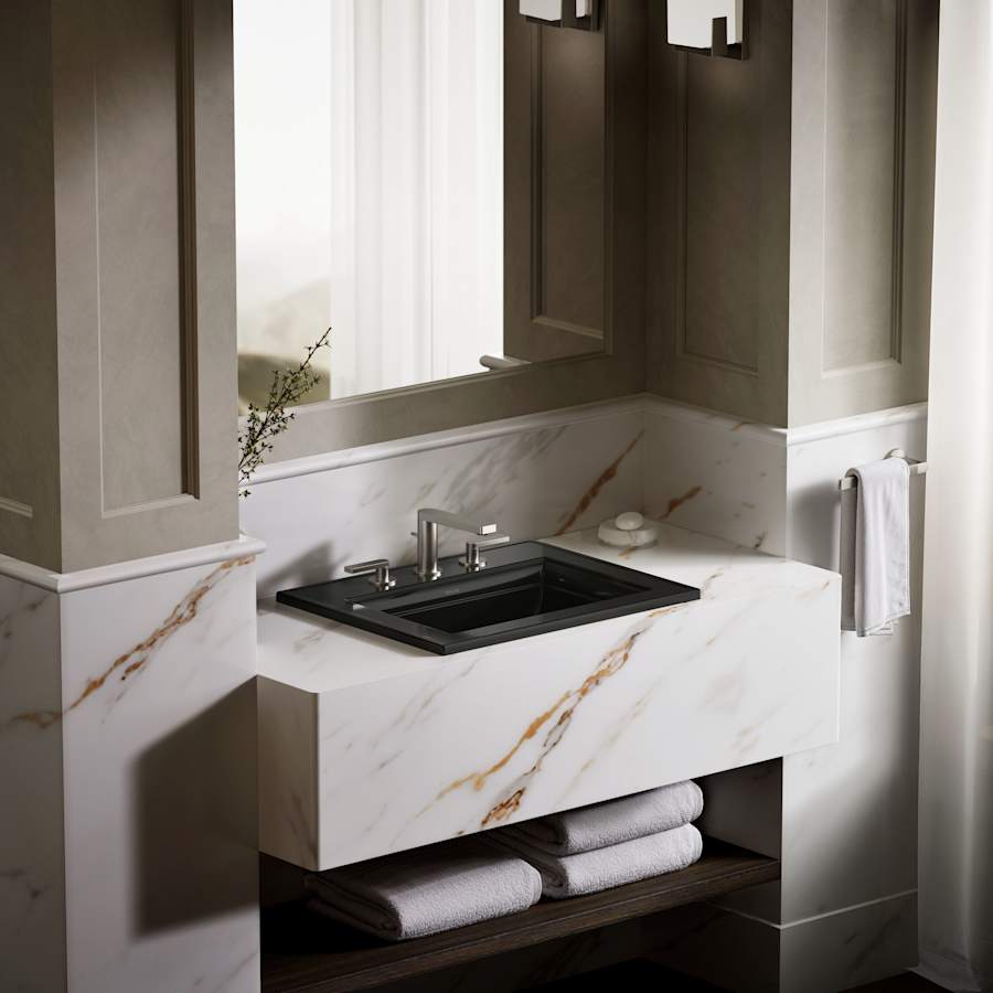 Memoirs Stately 17" Drop In Bathroom Sink with 3 Holes Drilled and Overflow