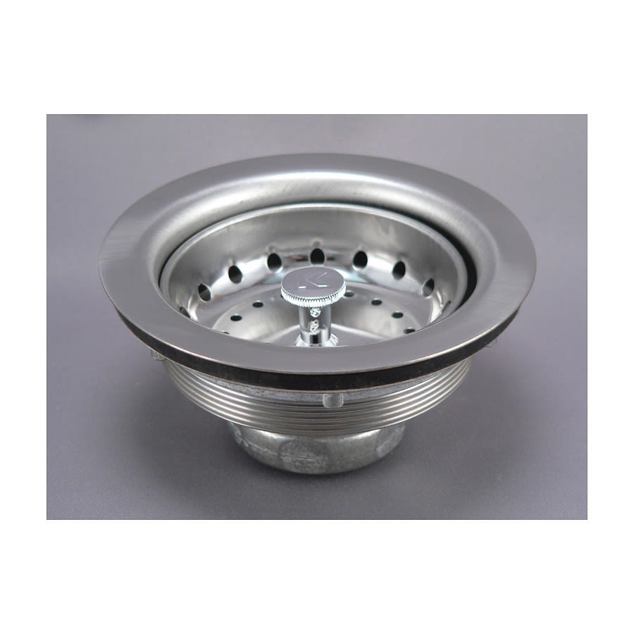 Basket Strainer, Stainless Steel, Polished Chrome
