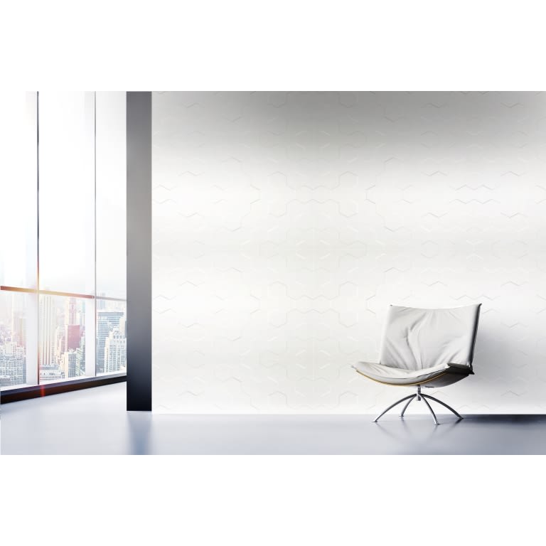 CENTER HEX WHITE 13X36