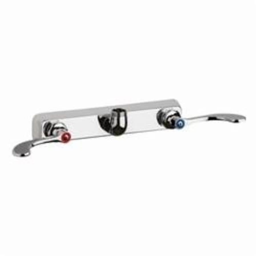 Kitchen Faucet, Wall Mount, 2 Blade Handle, 2-Hole, Polished Chrome