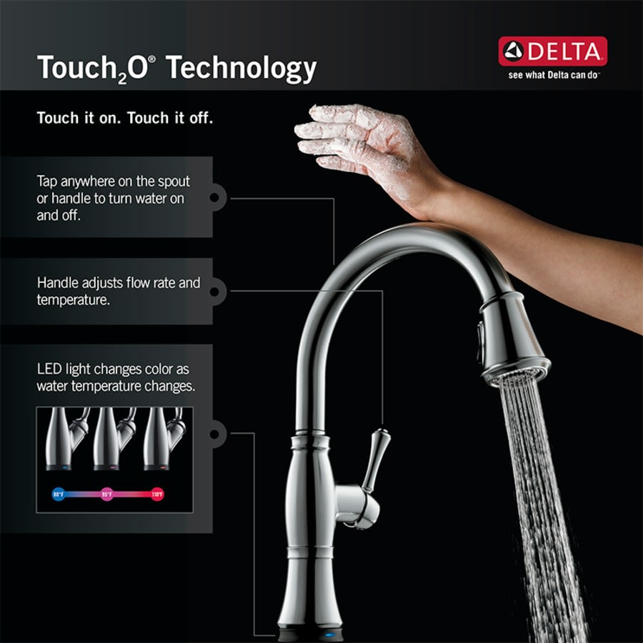 Trinsic Pull-Down Bar/Prep Faucet with On/Off Touch Activation, Magnetic Docking Spray Head, and Optional Base Plate - Includes Lifetime Warranty (5 Year on Electronic Parts)