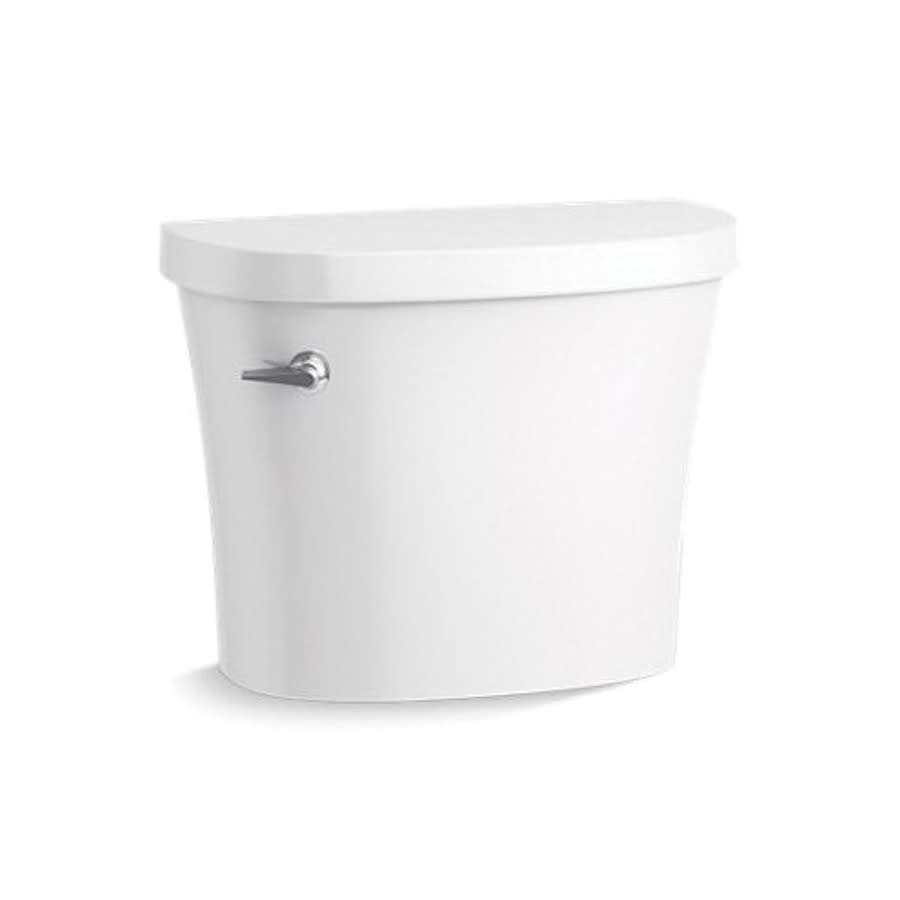 Kingston™ Toilet Tank, Bowl Mount, 12 in Rough, Left Hand Lever, 1.28 gpf, White