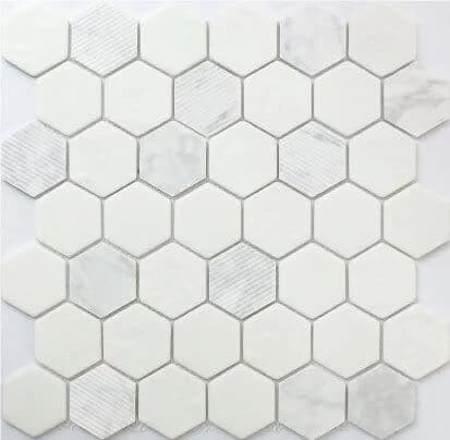 CARRARA HEXAGON 12X12 MOSAIC