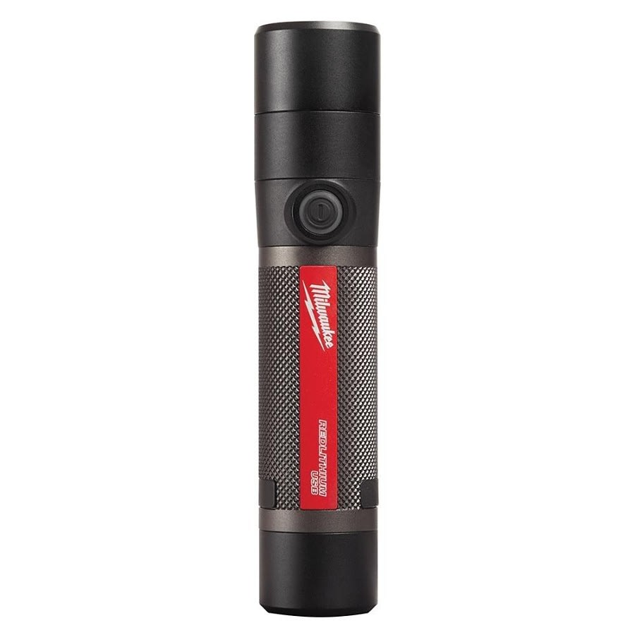 Cordless USB Rechargeable Compact Flashlight, LED Bulb, Aluminum Housing, 800 Lumens, 1 Bulb