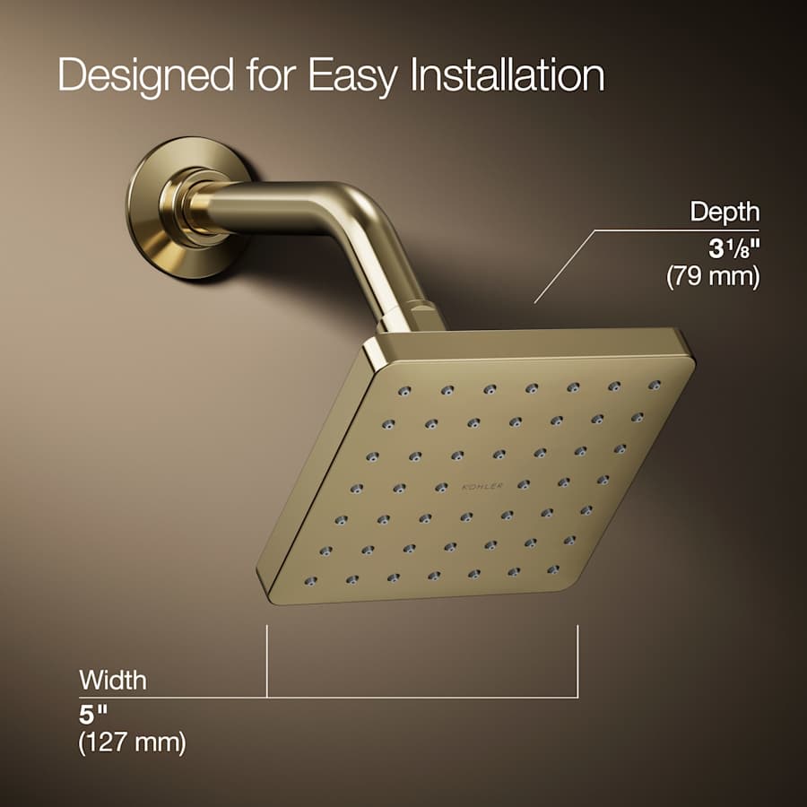 Parallel 2.5 GPM Single Function Shower Head With Katalyst Air-Induction Spray Technology