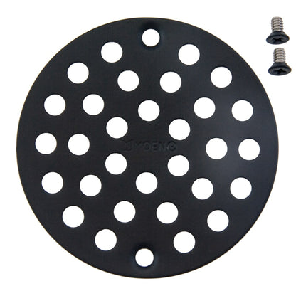 4" Round Shower Drain Cover with Exposed Screw Installation