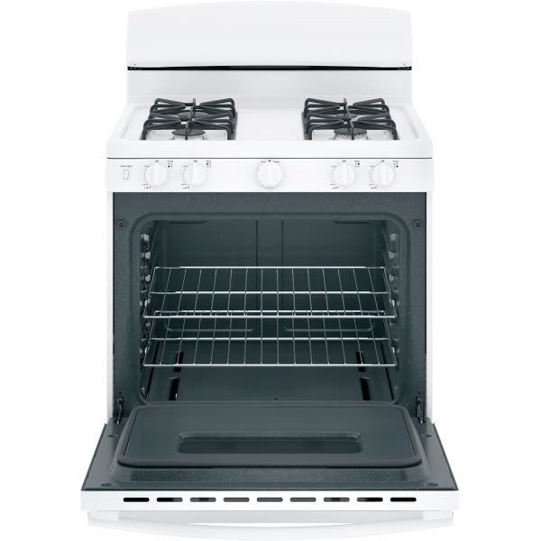 GE 30 in. 4.8 cu. ft. Freestanding Gas Range in White (JGBS10DEMWW)