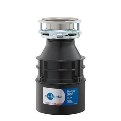 Badger 500, 1/2 HP Continuous Feed Kitchen Garbage Disposal, Standard Series