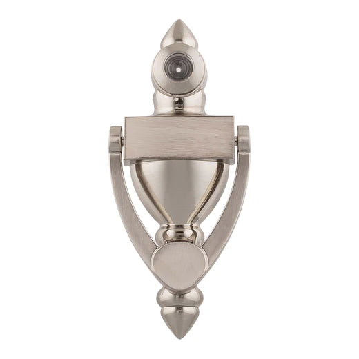 Door Knocker 4" with 160° Viewer Satin Nickel