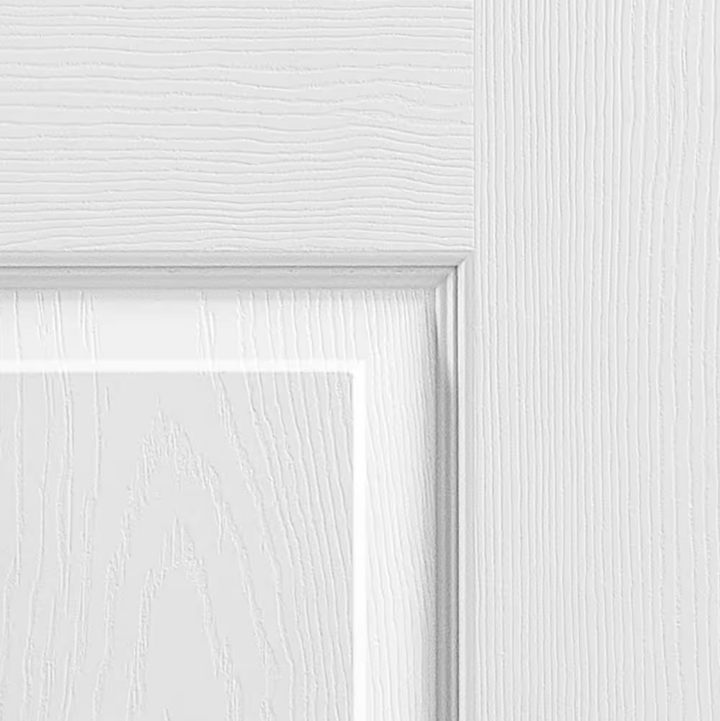 24 in. x 80 in. 6 Panel Primed Textured Hollow Core Composite Interior Door Slab with Bore
