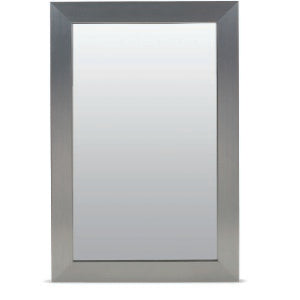 Framed Mirror with Brushed Nickel Frame 24" x 36"