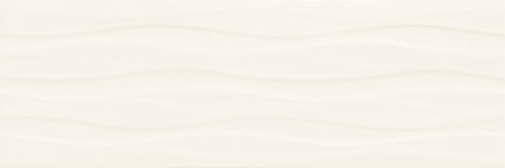 Visual Impressions White Rectangle, Wave 8X24 Matte