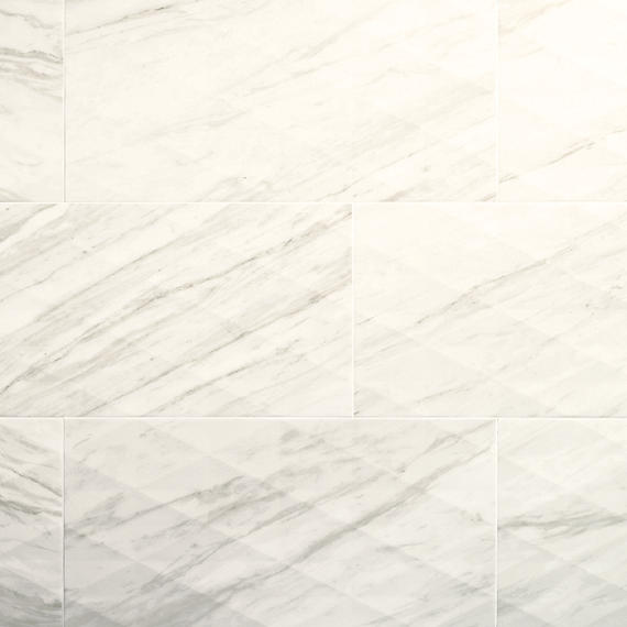 Perpetuo Timeless White Rectangle, Geometric 12X24 Satin