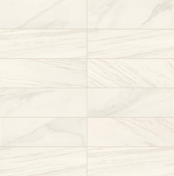 Perpetuo Timeless White Rectangle 4X12 Satin