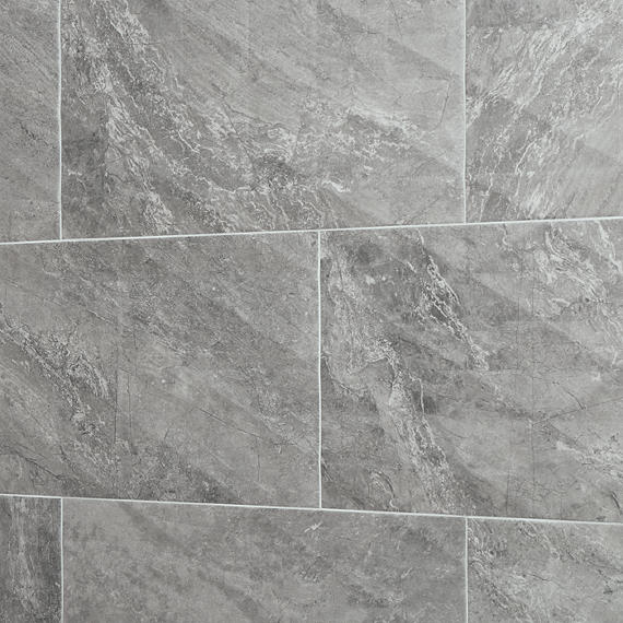 Perpetuo Eternal Grey Rectangle, Geometric 12X24 Satin