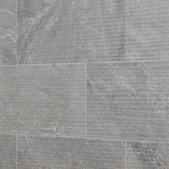 Perpetuo Eternal Grey Rectangle, Wave 12X24 Satin