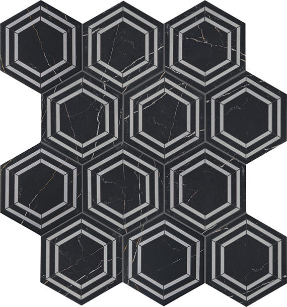 Perpetuo Tuxedo Hexagon 8X9 Matte