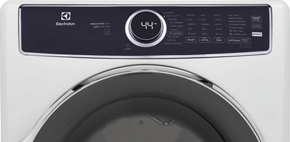 8 cu. ft. vented Front Load Stackable Electric Dryer in White with LuxCare Dry and Automatic Temperature Control