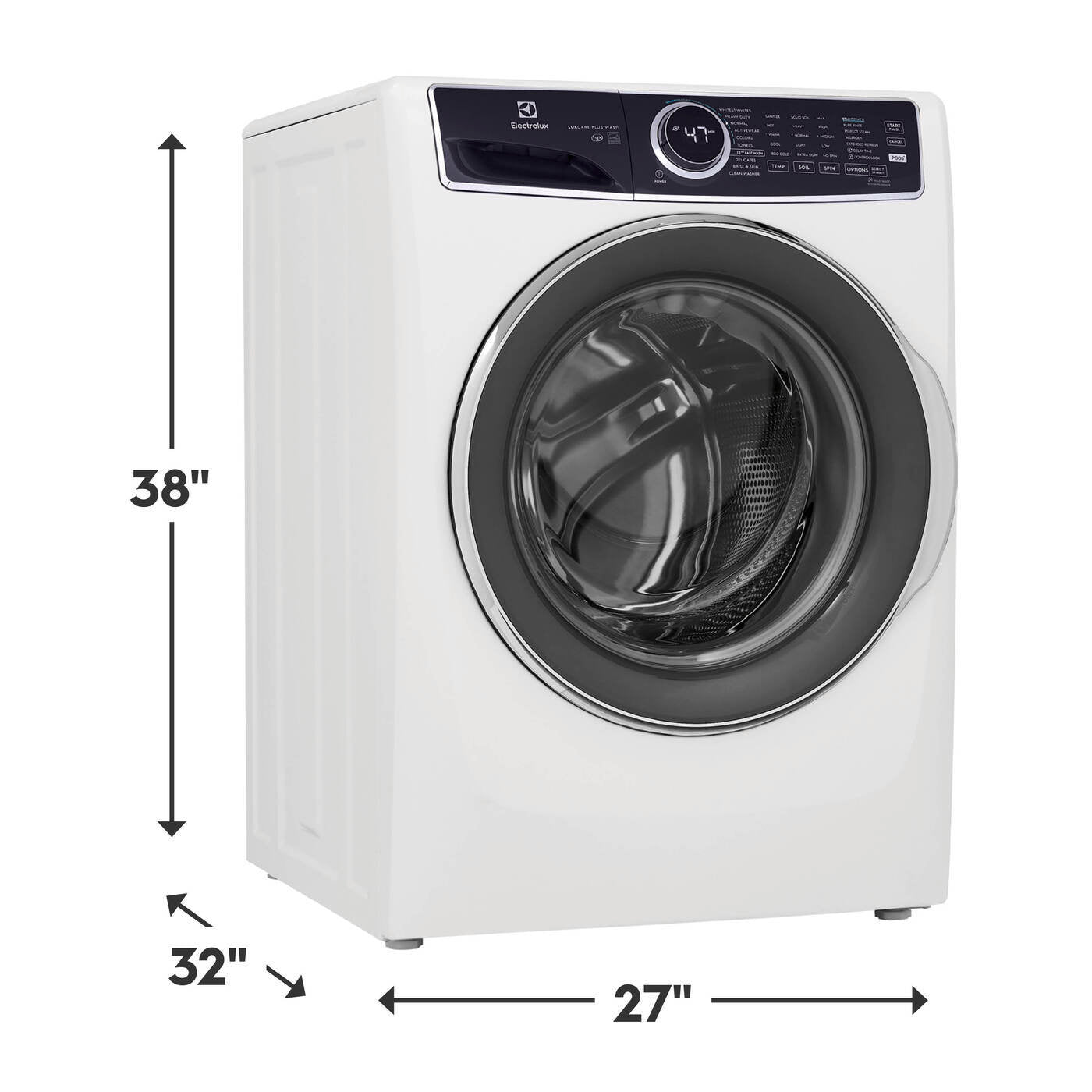 4.5 cu. ft. Stackable Front Load Washer in White with LuxCare Plus Wash System, Pure Rinse and 15-minute Fast Wash