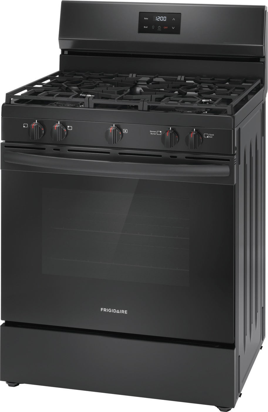 Frigidaire 30 in. 5.0 cu. ft. 5-Burner Gas Range with Manual Clean in Black