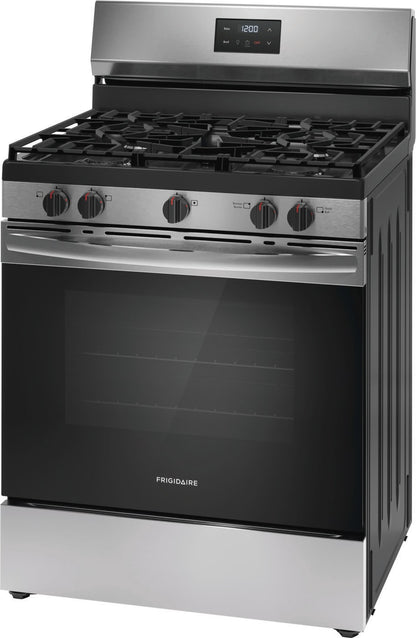 Frigidaire 30 in. 5 Burner Freestanding Gas Range in Stainless Steel