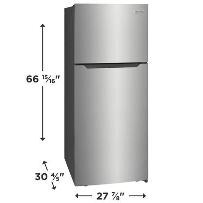 17.6 cu. ft. 28" Top Freezer Refrigerator in Brushed Steel, ENERGY STAR