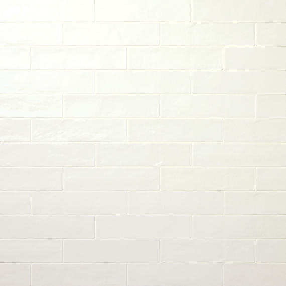 Zellige Neo Gesso Rectangle, Handcrafted 3X12 Glossy