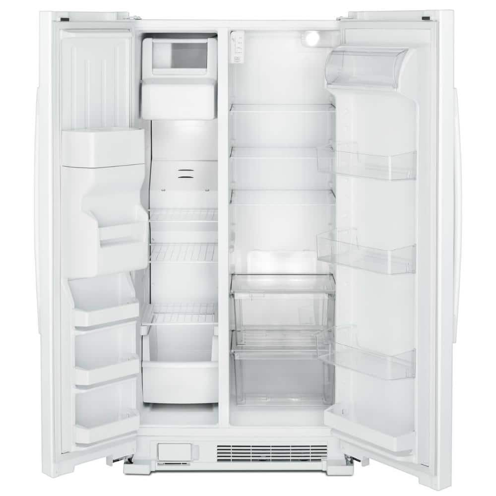 33" Width 21.4 cu. ft. Side by Side Refrigerator in White