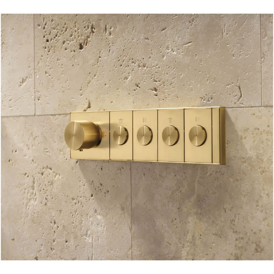 Anthem Four Function Thermostatic Valve Trim Only with Single Knob Handle, Integrated Diverter, and Volume Control - Less Rough In